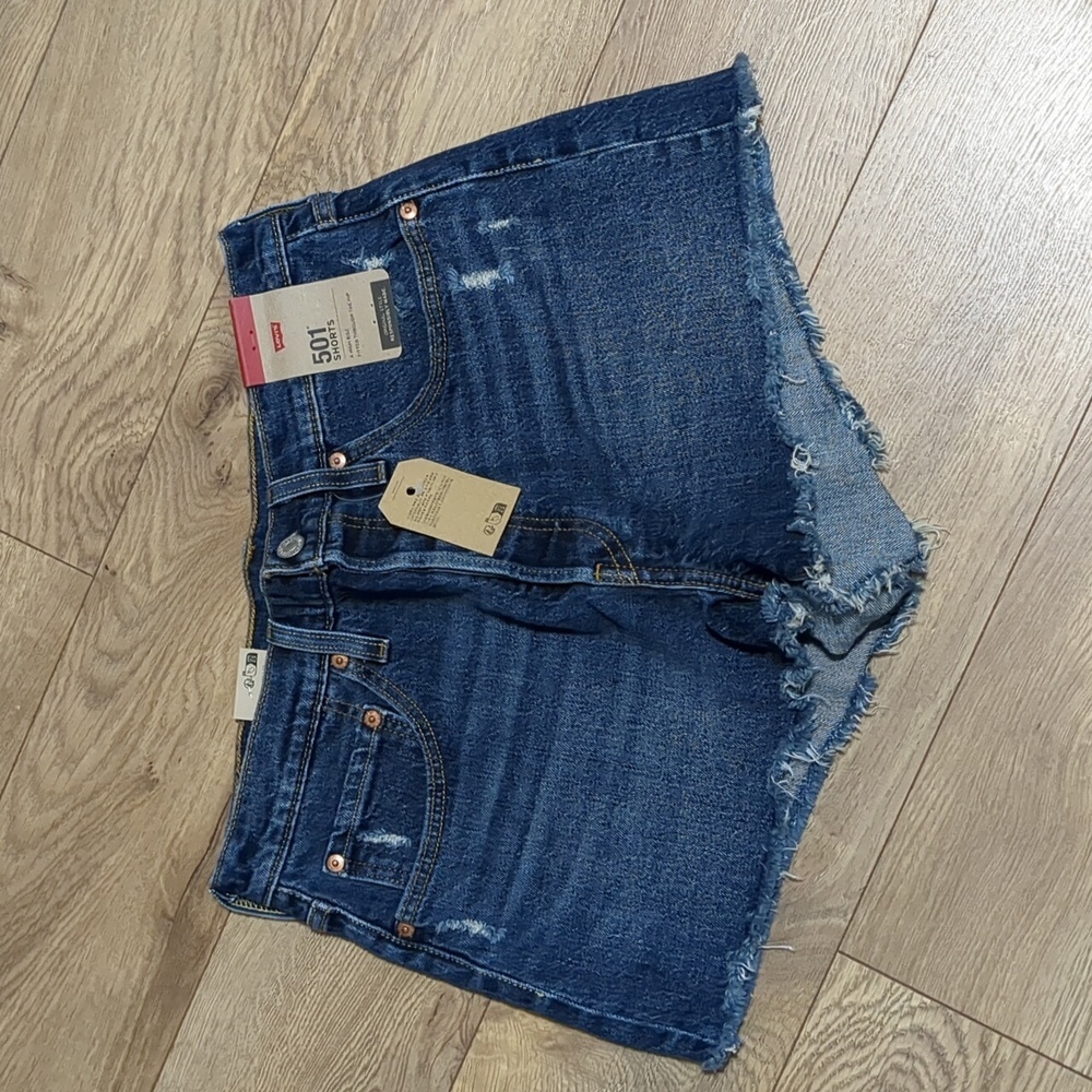 Levi’s 501 High Rise Distressed Short Size 30 NWT - Picture 3 of 12